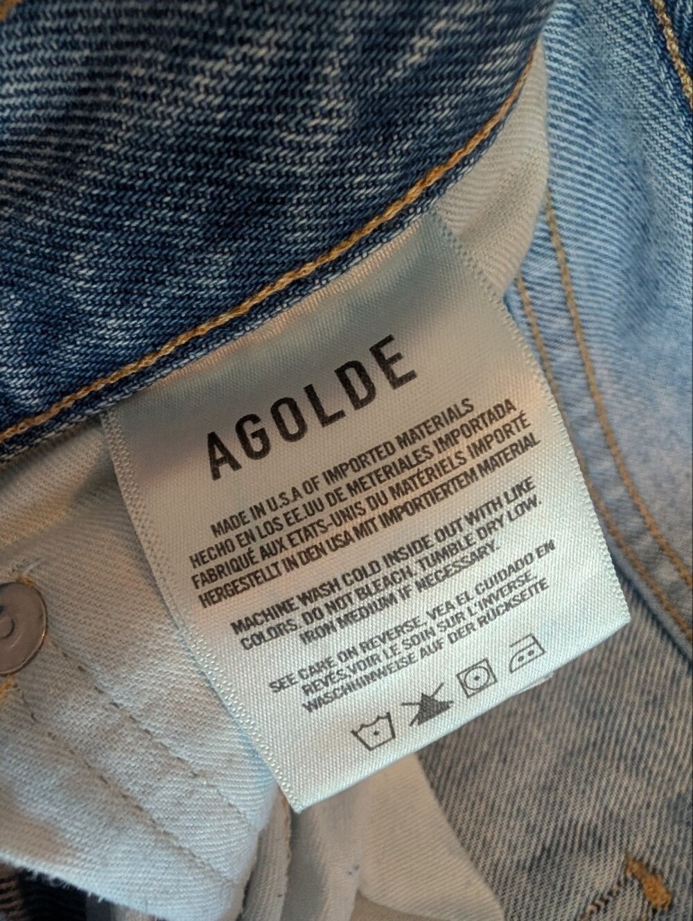 Agolde 90's Mid Rise Distressed Jean Size 26 In Fall Out/Light Wash - Picture 4 of 14